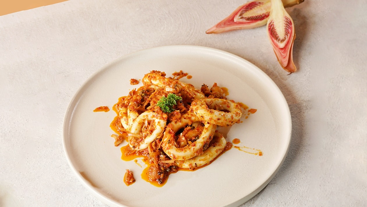 Fried Squid with Torch Ginger Sambal